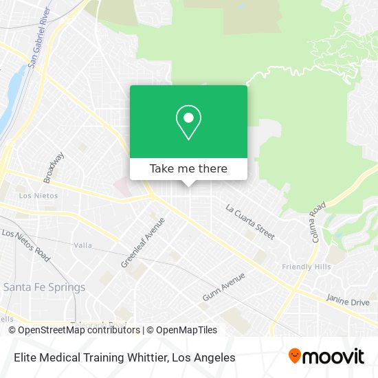 Mapa de Elite Medical Training Whittier