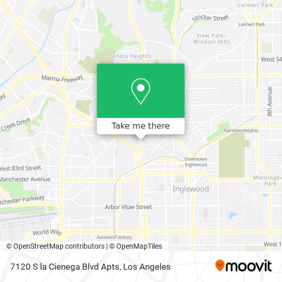 Mapa de 7120 S la Cienega Blvd Apts