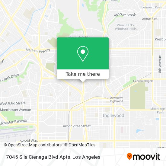 Mapa de 7045 S la Cienega Blvd Apts