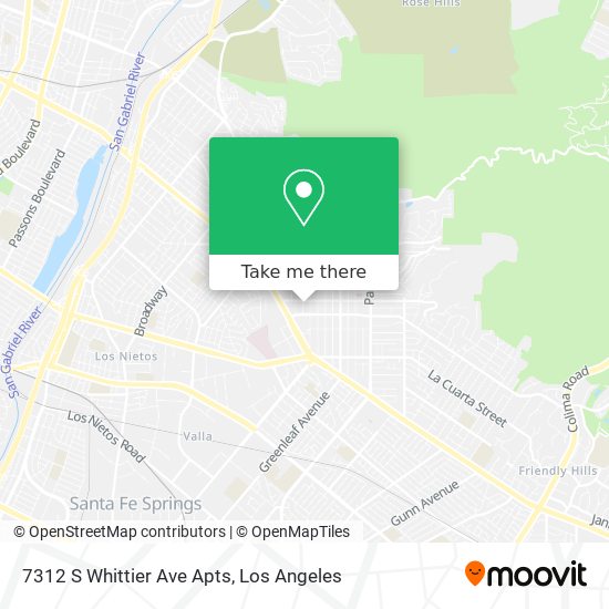 7312 S Whittier Ave Apts map