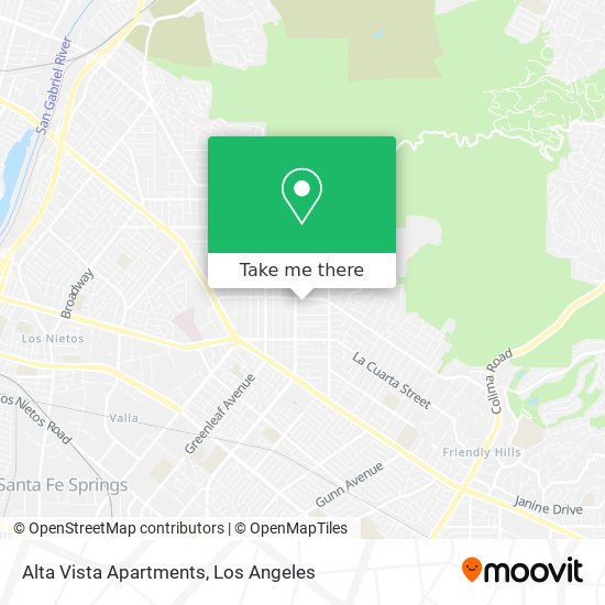 Mapa de Alta Vista Apartments