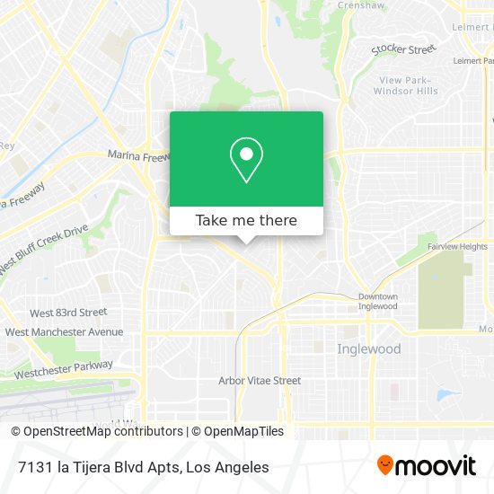 Mapa de 7131 la Tijera Blvd Apts