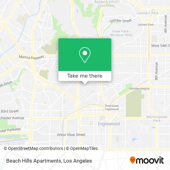 Mapa de Beach Hills Apartments