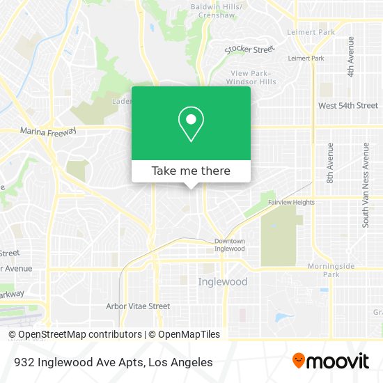 Mapa de 932 Inglewood Ave Apts