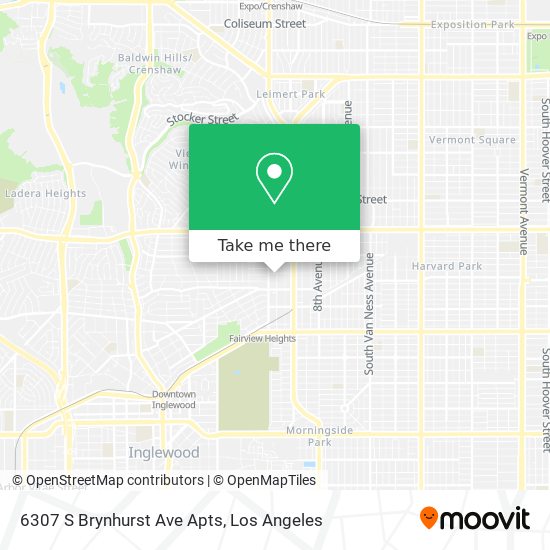 6307 S Brynhurst Ave Apts map