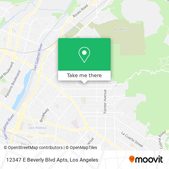 12347 E Beverly Blvd Apts map