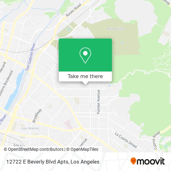 Mapa de 12722 E Beverly Blvd Apts
