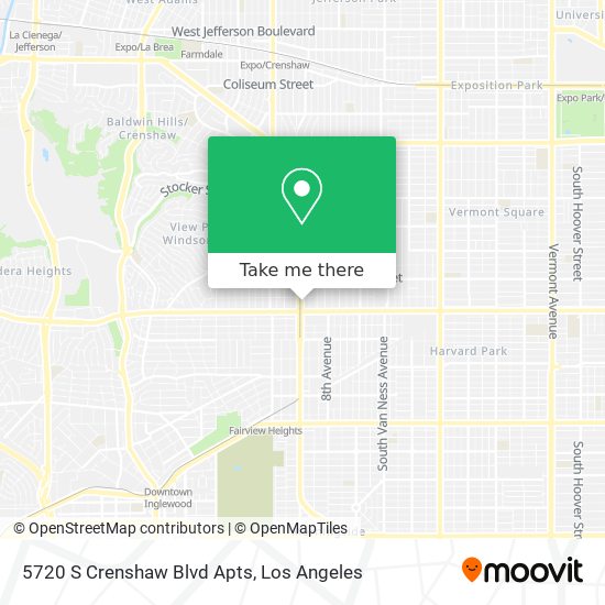 5720 S Crenshaw Blvd Apts map