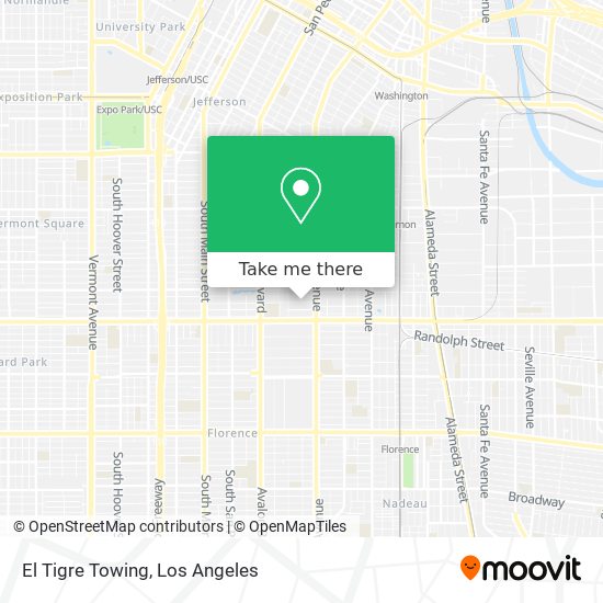 El Tigre Towing map