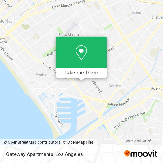 Mapa de Gateway Apartments