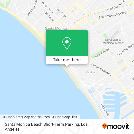 Mapa de Santa Monica Beach Short-Term Parking