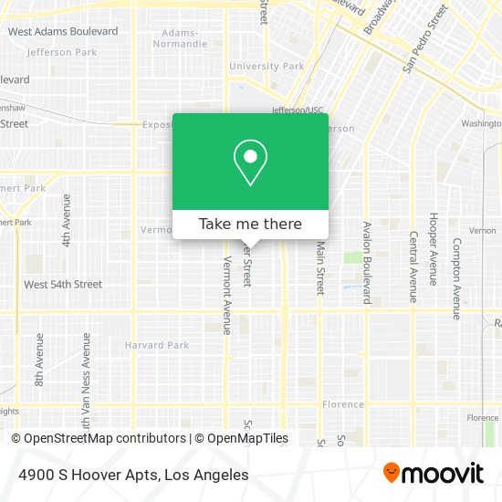 Mapa de 4900 S Hoover Apts