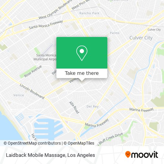 Laidback Mobile Massage map