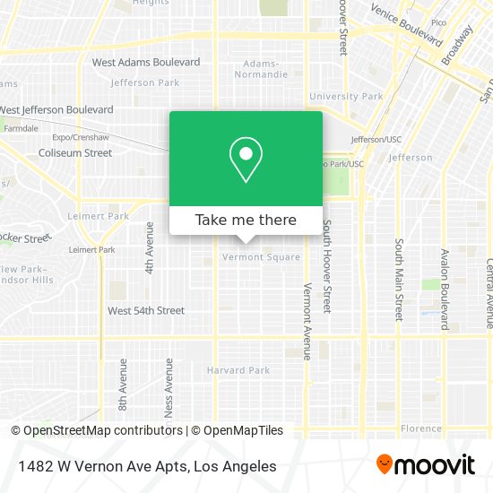 1482 W Vernon Ave Apts map