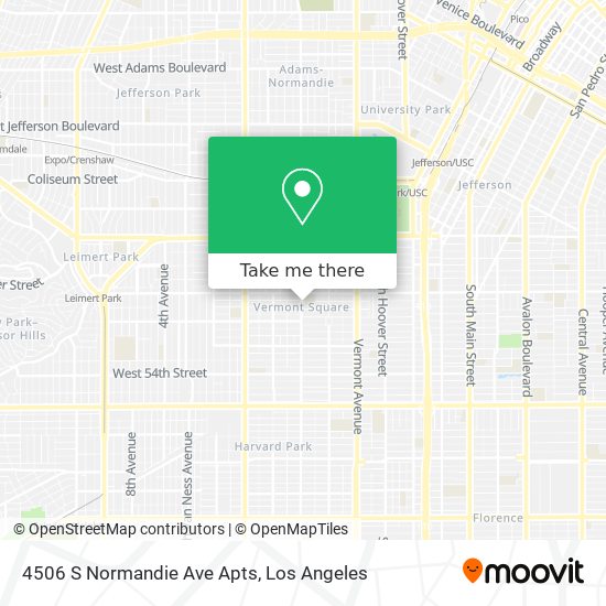 4506 S Normandie Ave Apts map