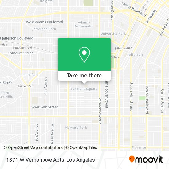 1371 W Vernon Ave Apts map