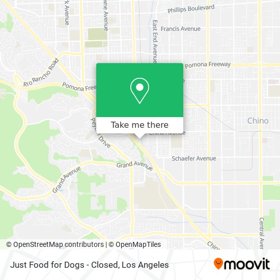 Mapa de Just Food for Dogs - Closed
