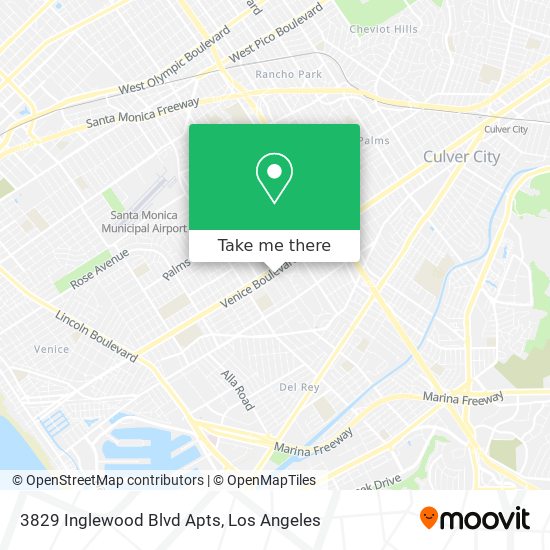 Mapa de 3829 Inglewood Blvd Apts