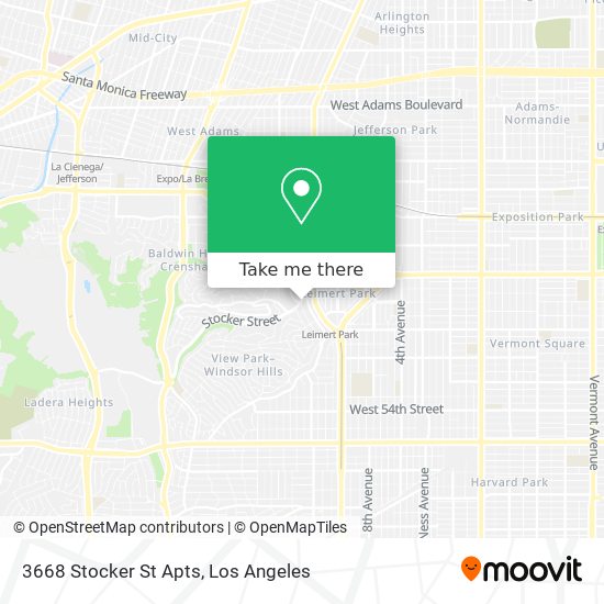 Mapa de 3668 Stocker St Apts