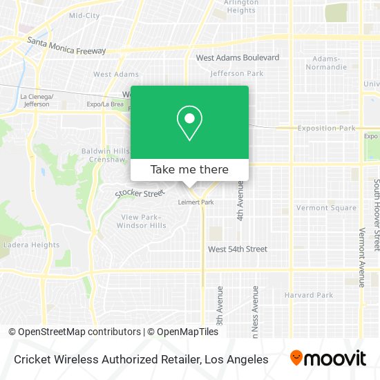 Mapa de Cricket Wireless Authorized Retailer