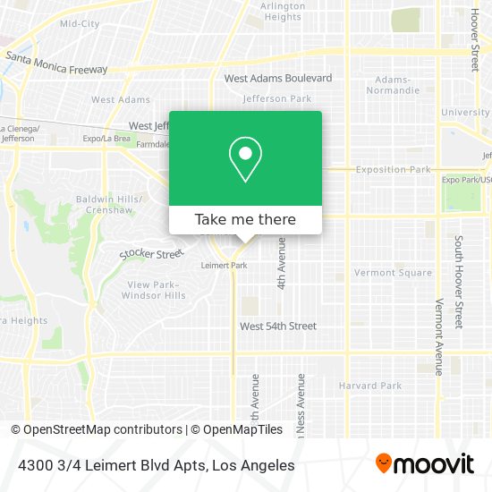 Mapa de 4300 3/4 Leimert Blvd Apts