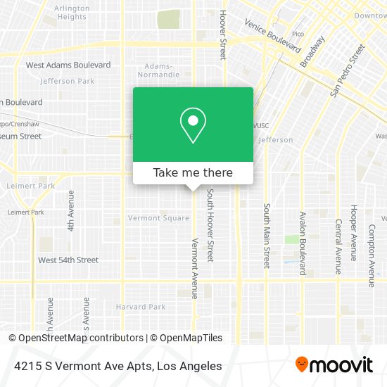 Mapa de 4215 S Vermont Ave Apts