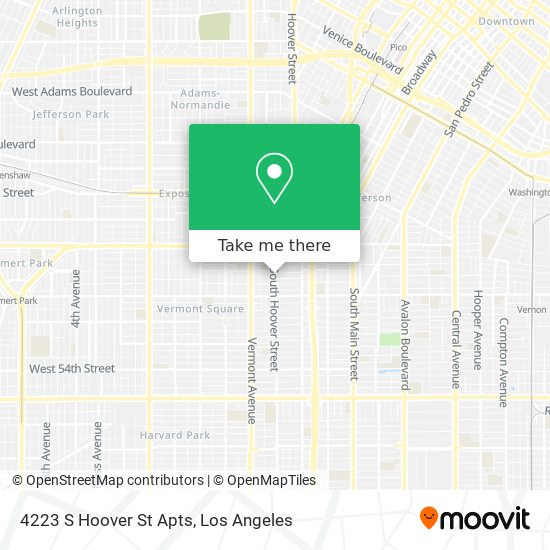 4223 S Hoover St Apts map