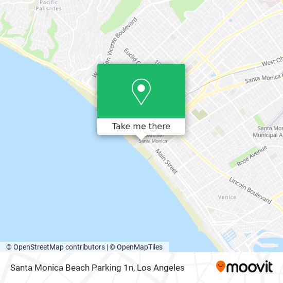 Mapa de Santa Monica Beach Parking 1n