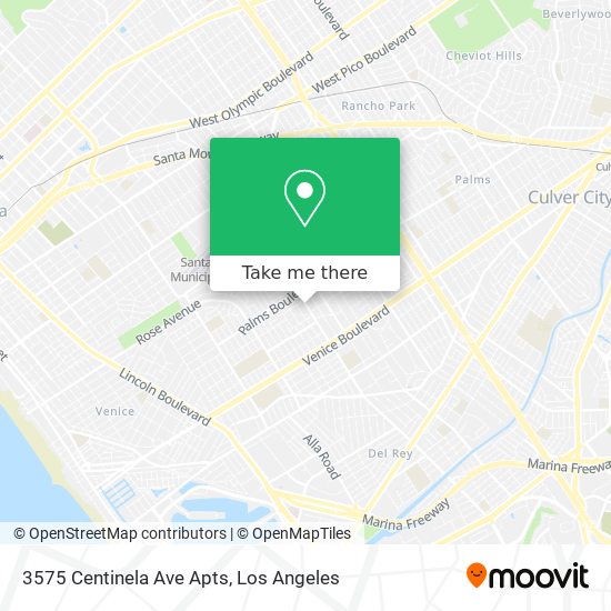 Mapa de 3575 Centinela Ave Apts