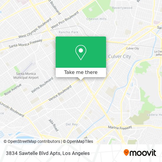 Mapa de 3834 Sawtelle Blvd Apts