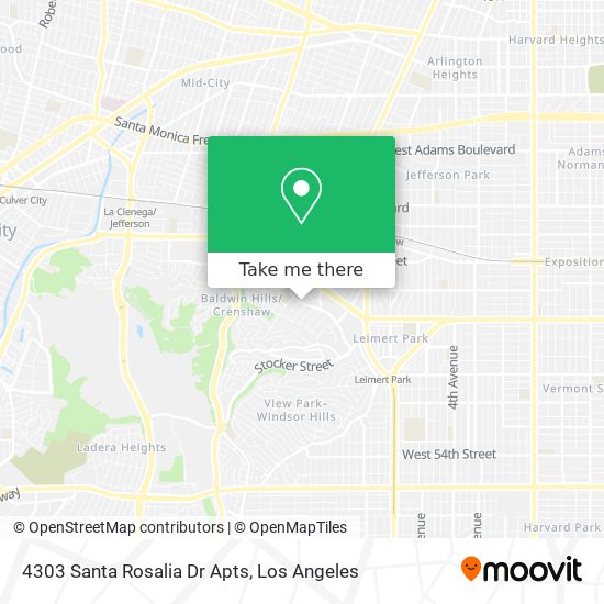 Mapa de 4303 Santa Rosalia Dr Apts