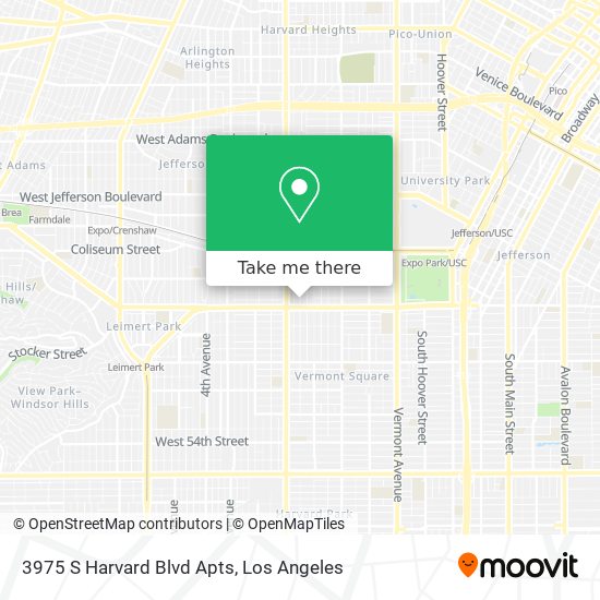 Mapa de 3975 S Harvard Blvd Apts