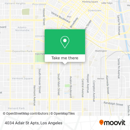 4034 Adair St Apts map