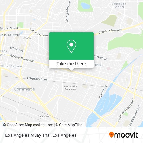 Mapa de Los Angeles Muay Thai