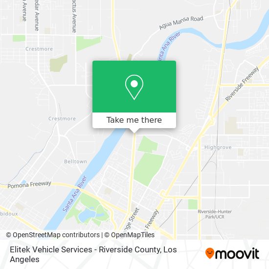 Mapa de Elitek Vehicle Services - Riverside County