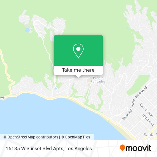 16185 W Sunset Blvd Apts map