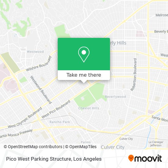 Mapa de Pico West Parking Structure