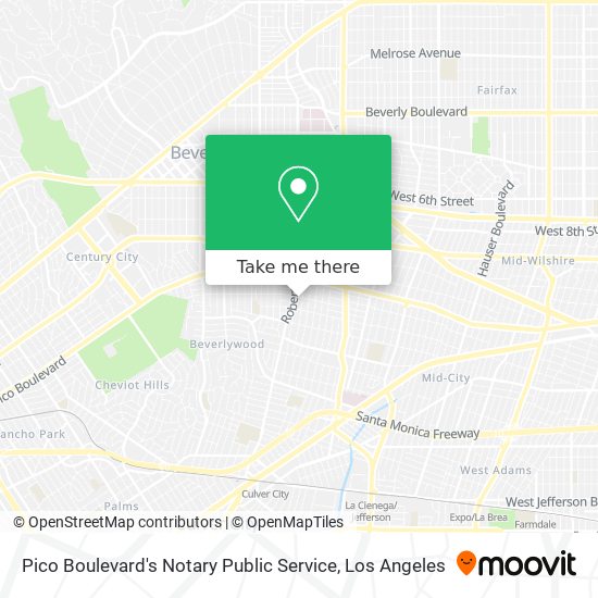 Pico Boulevard's Notary Public Service map