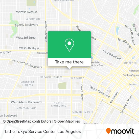 Mapa de Little Tokyo Service Center