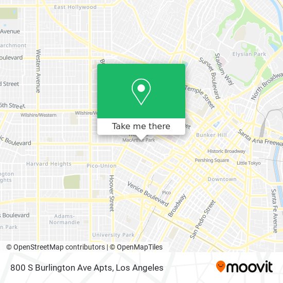 800 S Burlington Ave Apts map