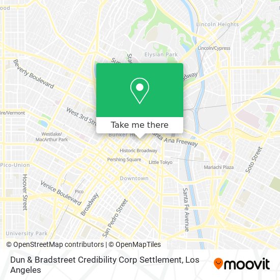 Mapa de Dun & Bradstreet Credibility Corp Settlement