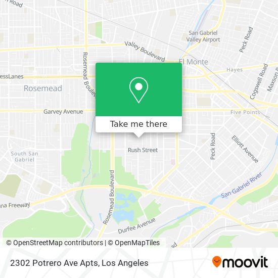 2302 Potrero Ave Apts map