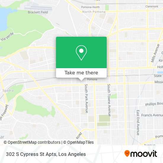 302 S Cypress St Apts map