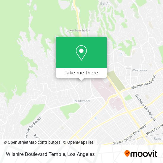 Wilshire Boulevard Temple map