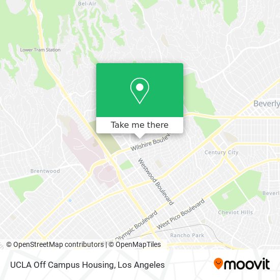 Mapa de UCLA Off Campus Housing
