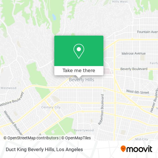 Mapa de Duct King Beverly Hills