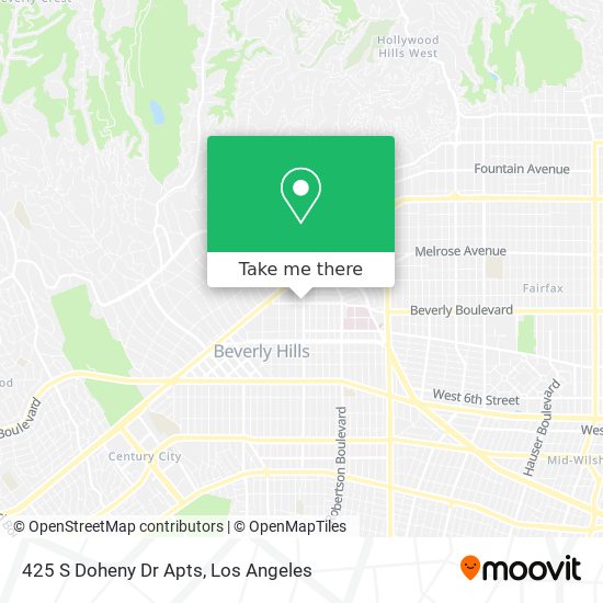 425 S Doheny Dr Apts map