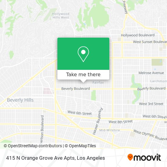 415 N Orange Grove Ave Apts map