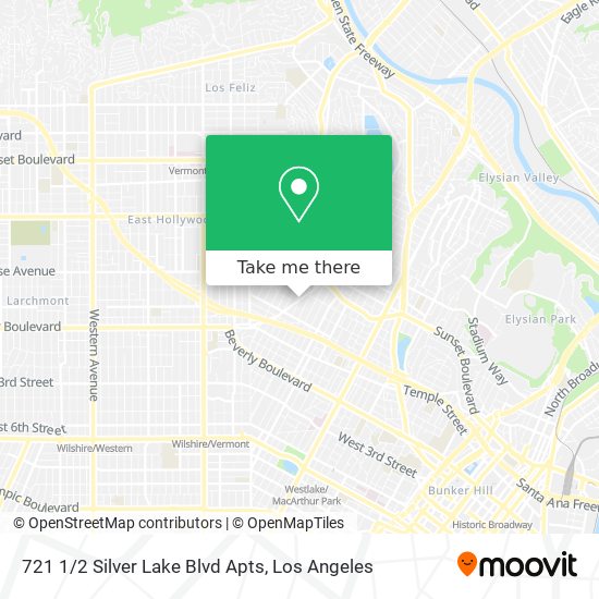 Mapa de 721 1/2 Silver Lake Blvd Apts