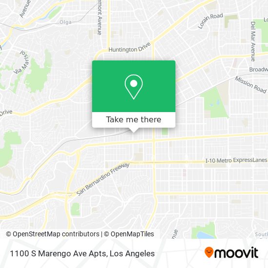 Mapa de 1100 S Marengo Ave Apts